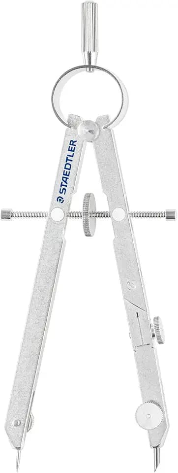 STAEDTLER 551 01 Mars Comfort 551 Präzisionszirkel im Klappdeckeletui, silber