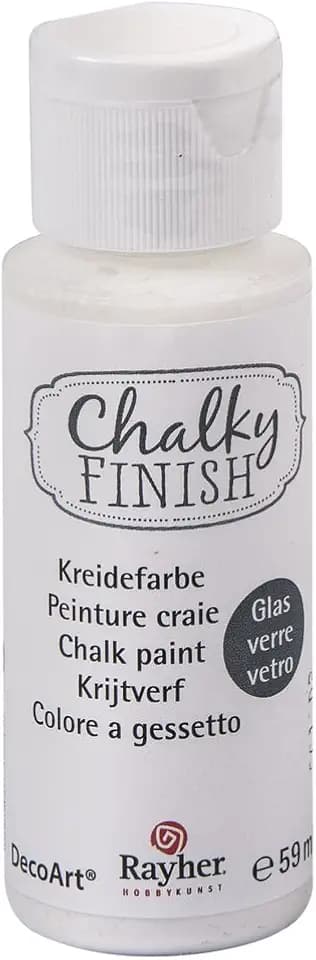 Rayher Hobby 38866102 Chalky Finish for glass, Flasche 59 ml, weiß