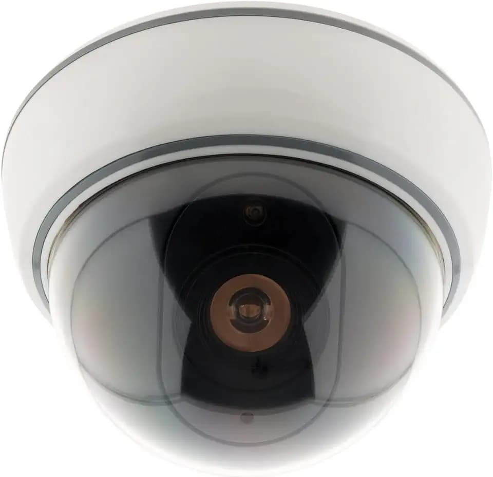 Otio - Dummy-Überwachungskamera für Innen mit LED - Schwarz - Realistische CCTV-Simulation - Abschreckungs-LED für Aufnahmeeffekt - Batteriebetrieben - Ideal für Haussicherheit