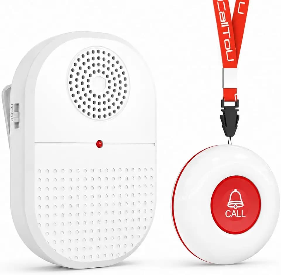 CallToU Portable Caregiver Pager Wireless Call Button for Elderly at Home