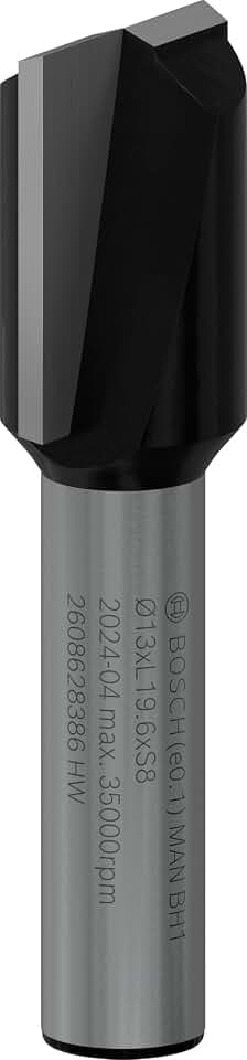 Bosch 1x PRO Nutfräser, zweischneidig, D 13, L 19,6, S 8