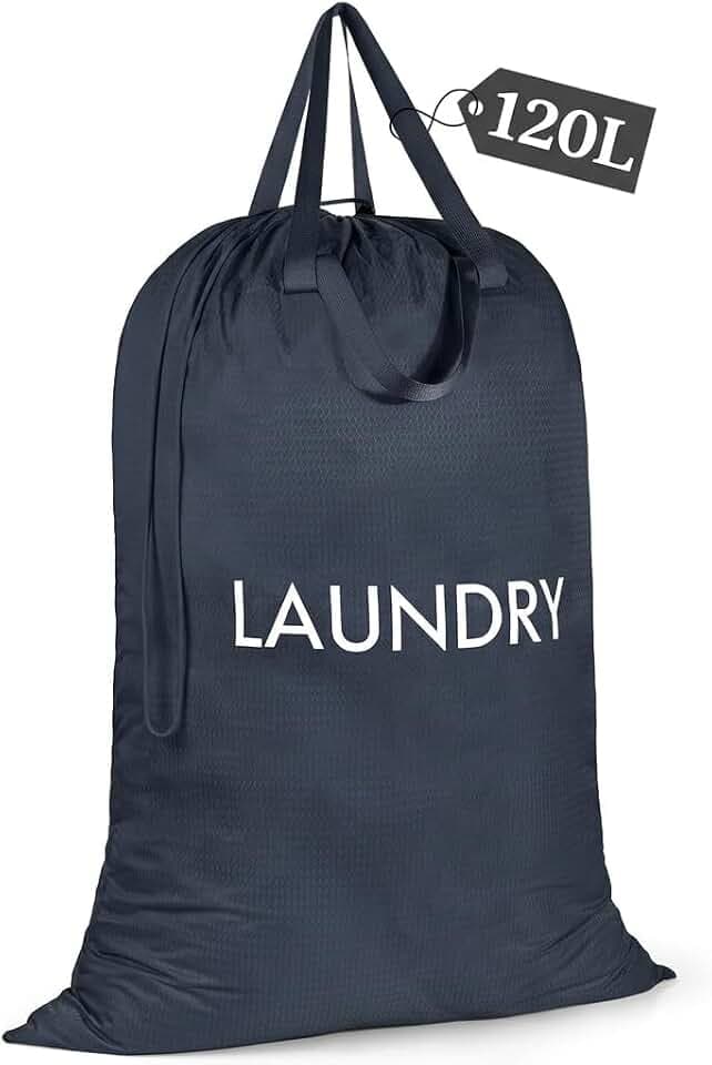 120L Heavy Duty Laundry Bag with Shoulder Handles,Dirty Clothes Storage Bag