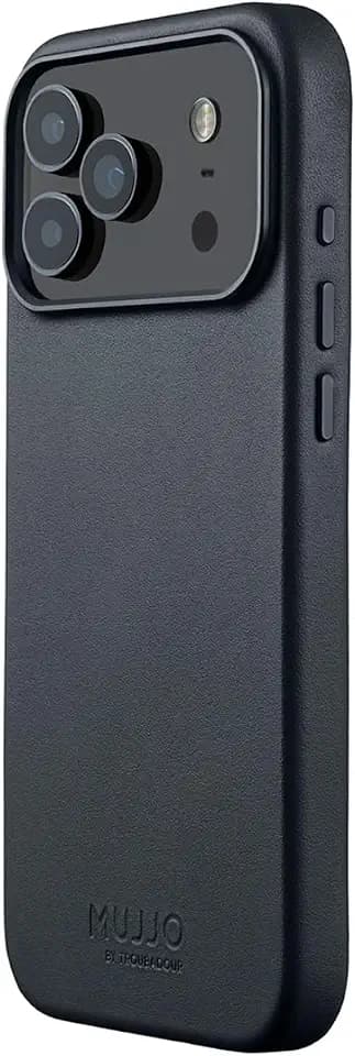 Mujjo Leather Case for iPhone 17 Pro Max – MagSafe Compatible - Basalt Blue