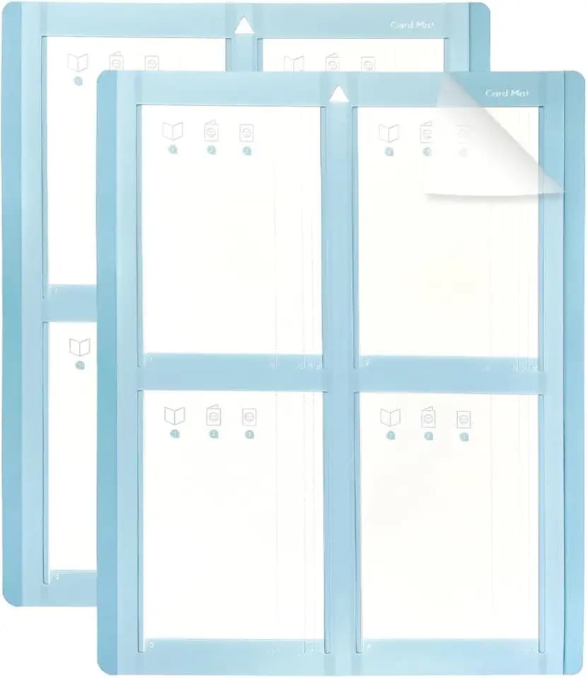 2Pcs 2x2 Kartenmatte für Cricut Explore & Cricut Maker, 4 in 1 Kartenschneidematte Cricut Maker Card Cutting Mat, Wiederverwendbare Kartenmatte für Karten Schnell Erstellen Sie 4 individuelle Karten