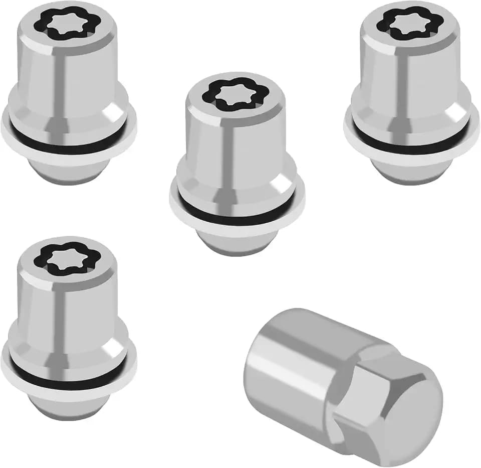 4PCS Wheel Lock Lug Nuts for Toyota, M12x1.5 Anti-Theft Locking Lug Nuts with Wheels Lock Key, 00276-00900 Chrome Wheel Locks for Car Lugs Nut Compatible with Toyota Camry Lexus
