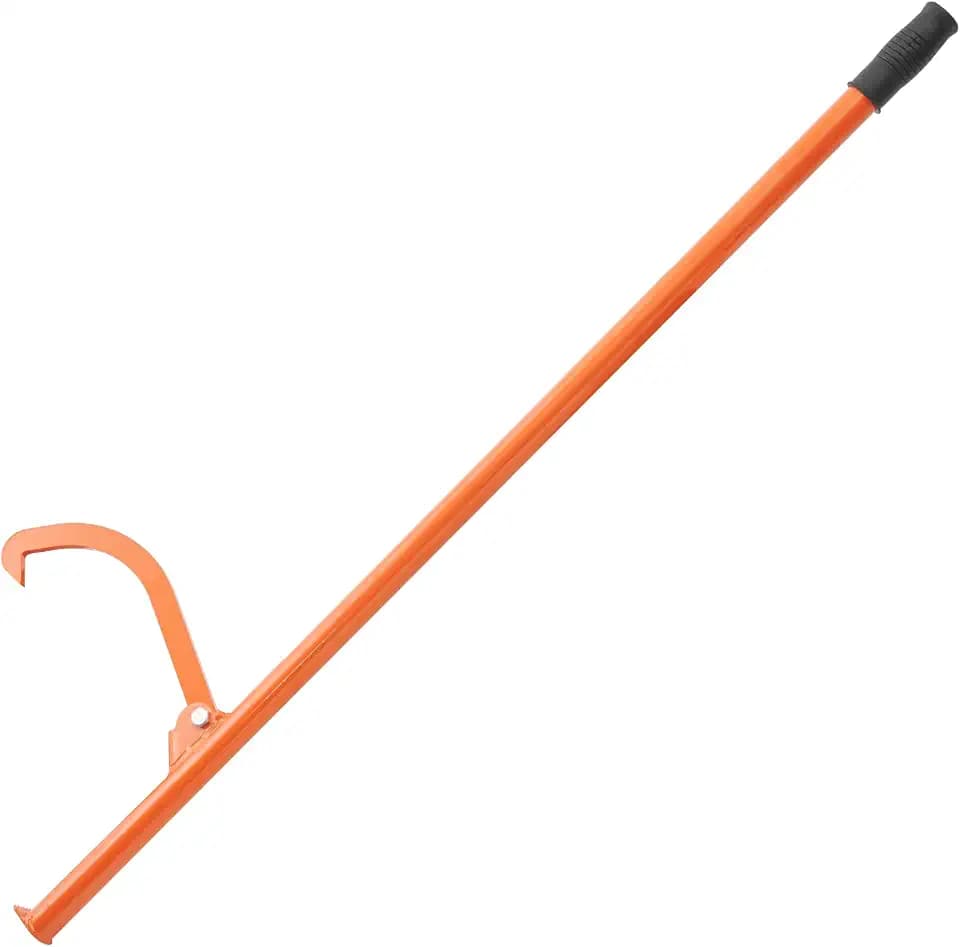 VEVOR 46.5'' Felled Cant Hook Logging Tool, Adjustable Heavy Duty Steel Log Roller, Log Lifter Timber Jack with Rubber Grip, Forestry Logging Tools for Lifting and Handling Logs up to 32" Dia