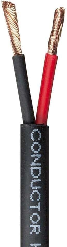 Monoprice 113716 Nimbus Series 14 Gauge AWG 2 Conductor CMP-Rated Speaker Wire / Cable - 100ft UL Plenum Rated, 100% Pure Bare Copper With Color Coded Conductors