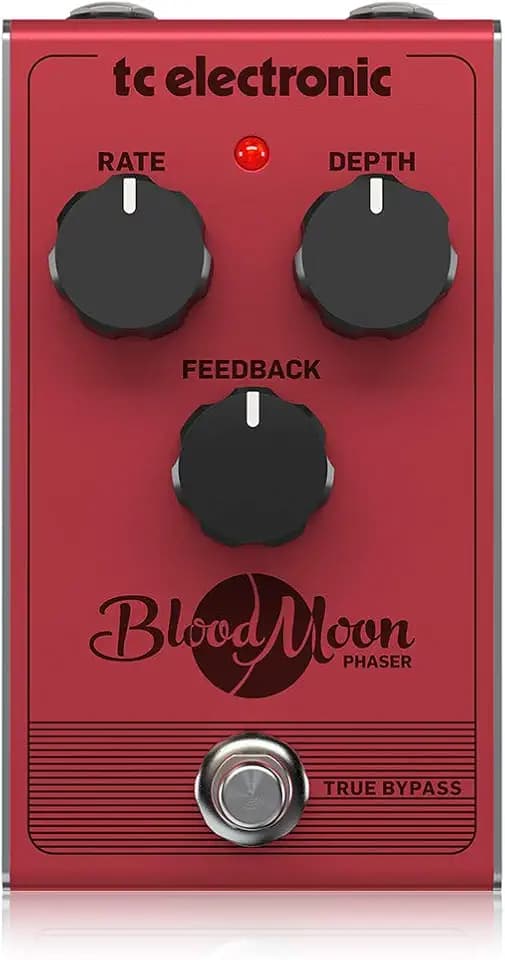 TC Helicon BLOOD MOON PHASER Phaser-Pedal im Vintage-Stil mit vierstufigem Filter und vollständig analoger Schaltung