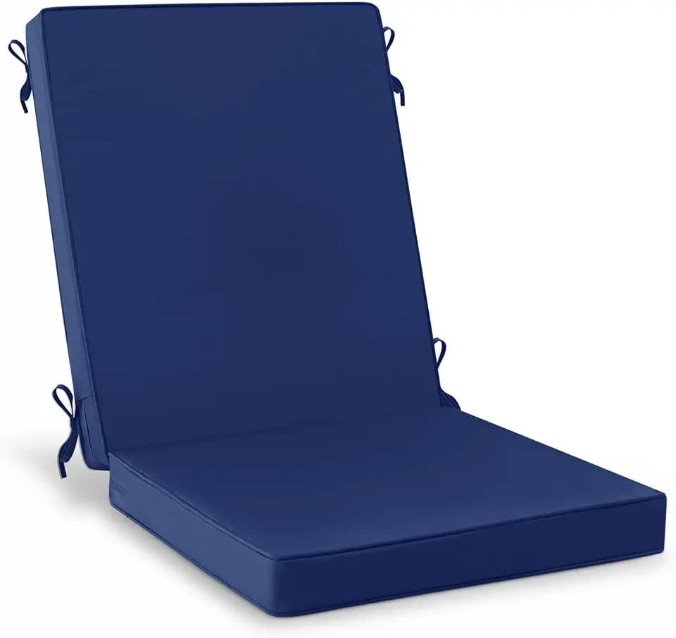 Summsun High Back Patio Chair Cushions 20 x 20 Inch, Navy
