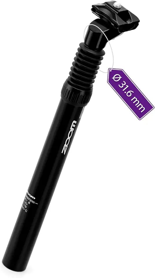 Zoom Bike Suspension Seatpost 27.2/30.9/31.6 x 350 mm with Adjustable Clamp