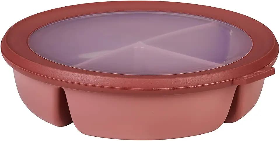 Mepal - Bento Schüssel mit 3 Fächern Rund Cirqula - 1000 ml - Vivid mauve