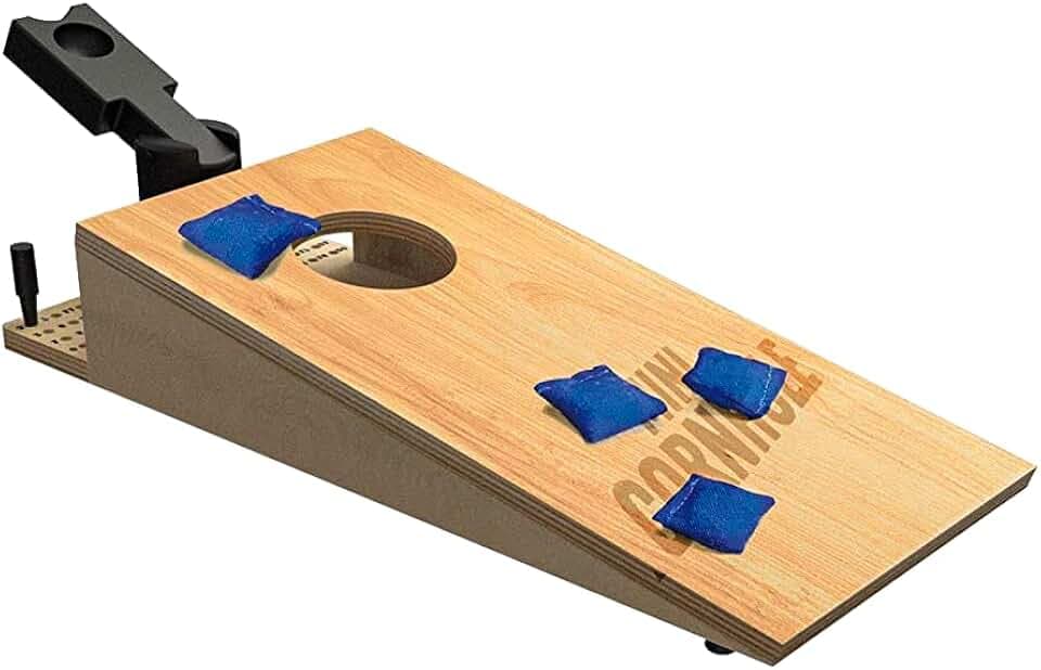 Buffalo Games Mini Cornhole Board Set, Bean Bag Toss Game, 2 Boards, 8 Bags