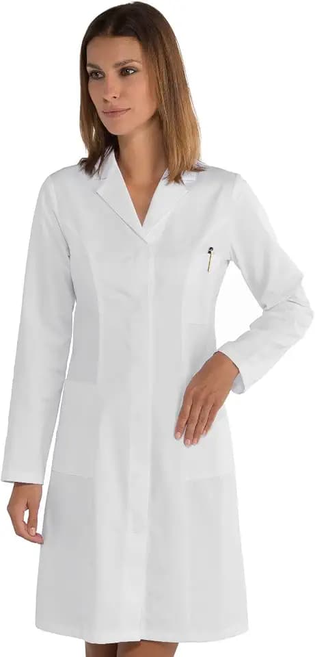 Isacco Damen Hemd Valencia SLIM Weiß Weiß, S, 100% Baumwolle, halbrund, 100% Baumwolle, 190 g/m².