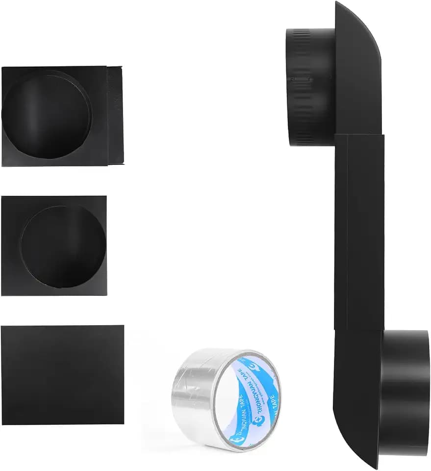 Periscope Dryer Vent Kit, 2 Fixed Sizes 6.5" & 12" Slim Dryer Vent Duct