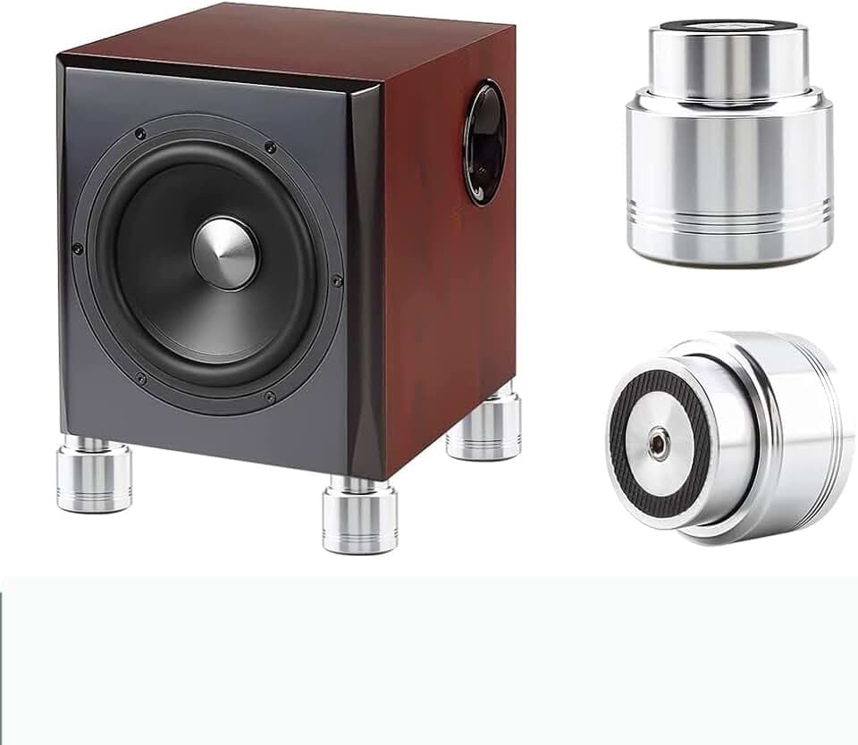 4pcs Aluminium Lautsprecher Absorber Füße Maglev Isolation HiFi Audio Stoßdämpfer Fuß Lautsprecher Ständer(5350)