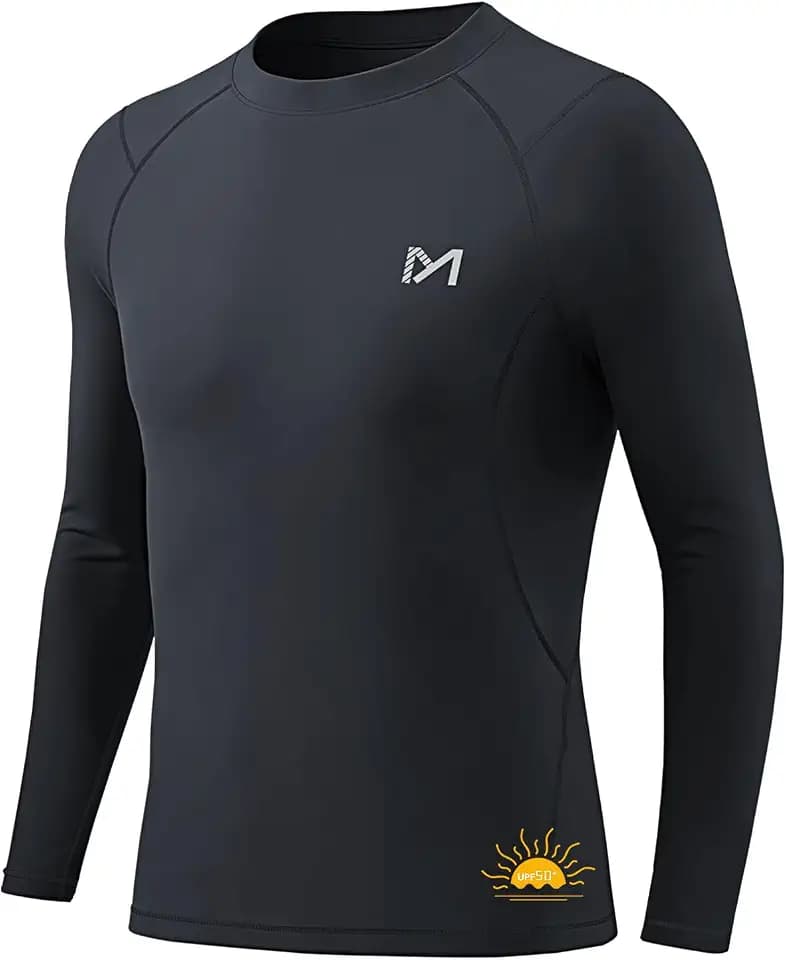 MEETYOO Kompressionsshirts Jungen, Rash Guard Sportshirt UPF50+ Funktionsshirt Kinder UV Shirt Langarm & Kurzarm, Atmungsaktives Schnelltrocknendes Unterziehshirt Fußball