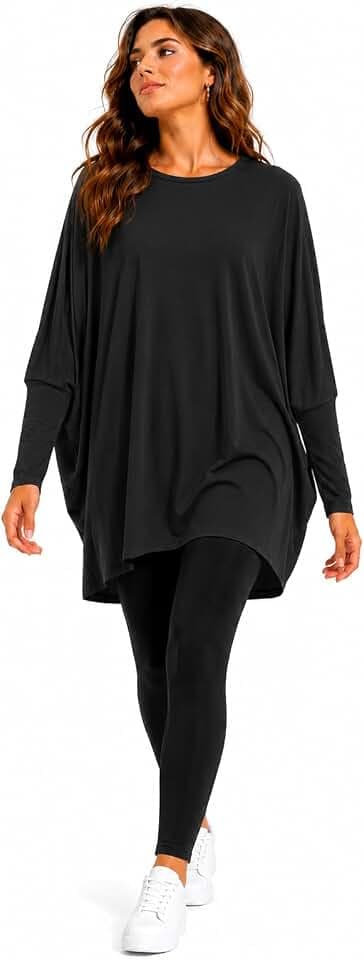 Van Der Rich ® - Tunika Kleid Langarm Oversize Einheitsgröße - Damen