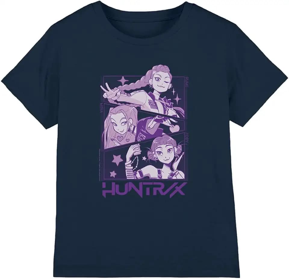 KPop Demon Hunters Unisex Kinder K-pop Demon Hunters - Huntrix Huntr/X Manga Panels Trio Kids T Shirt T-Shirt