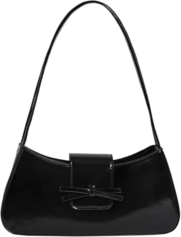 Shoulder Bags for Women Coquette Bow Purse Y2k Bag Small Cute Purses Mini Hobo Handbag Faux Leather Shoulder Purse
