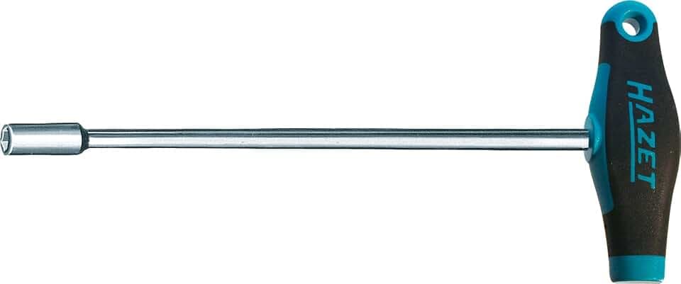 HAZET Steckschlüssel, mit T-Griff 428LG-10, Außenprofil Sechskant, SW 10 mm