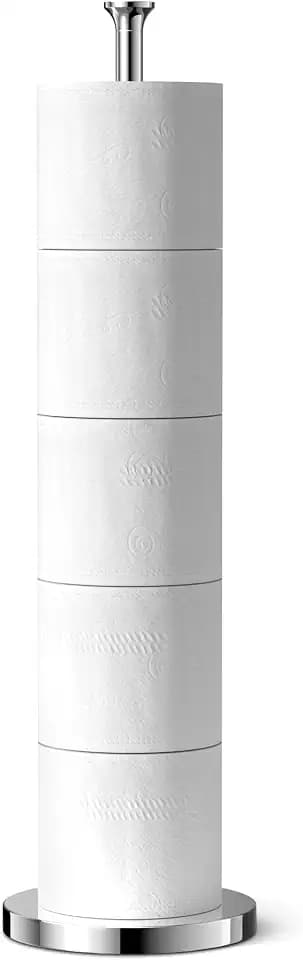 Toilet Paper Holder Stand (with Reserve Function), Free-Standing Storage