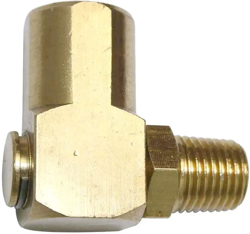 Interstate Pneumatics FS14 1/4 Inch FPT x 1/4 Inch MPT 90 Deg Swivel Fitting
