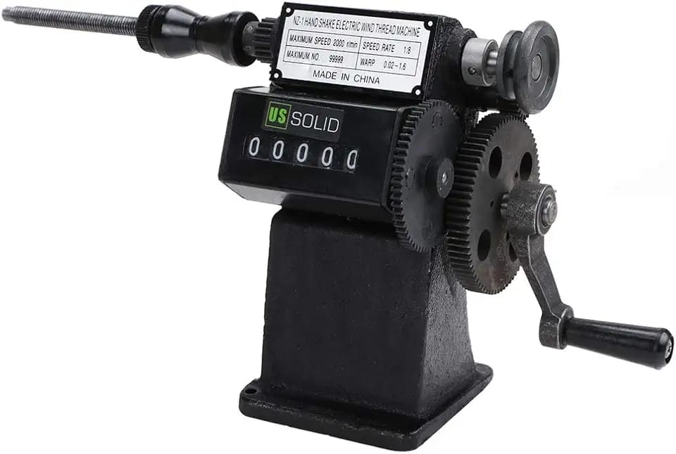 U.S. Solid Dual-Purpose Electric/Manual Coil Winding Machine w/Counter