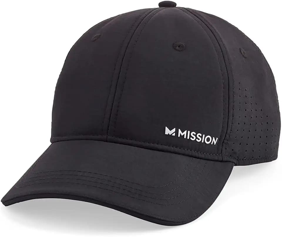 MISSION Cooling Vented Performance Hat Unisex Cap for Workouts, Golf & Running, Sweat & Water Activated Technology