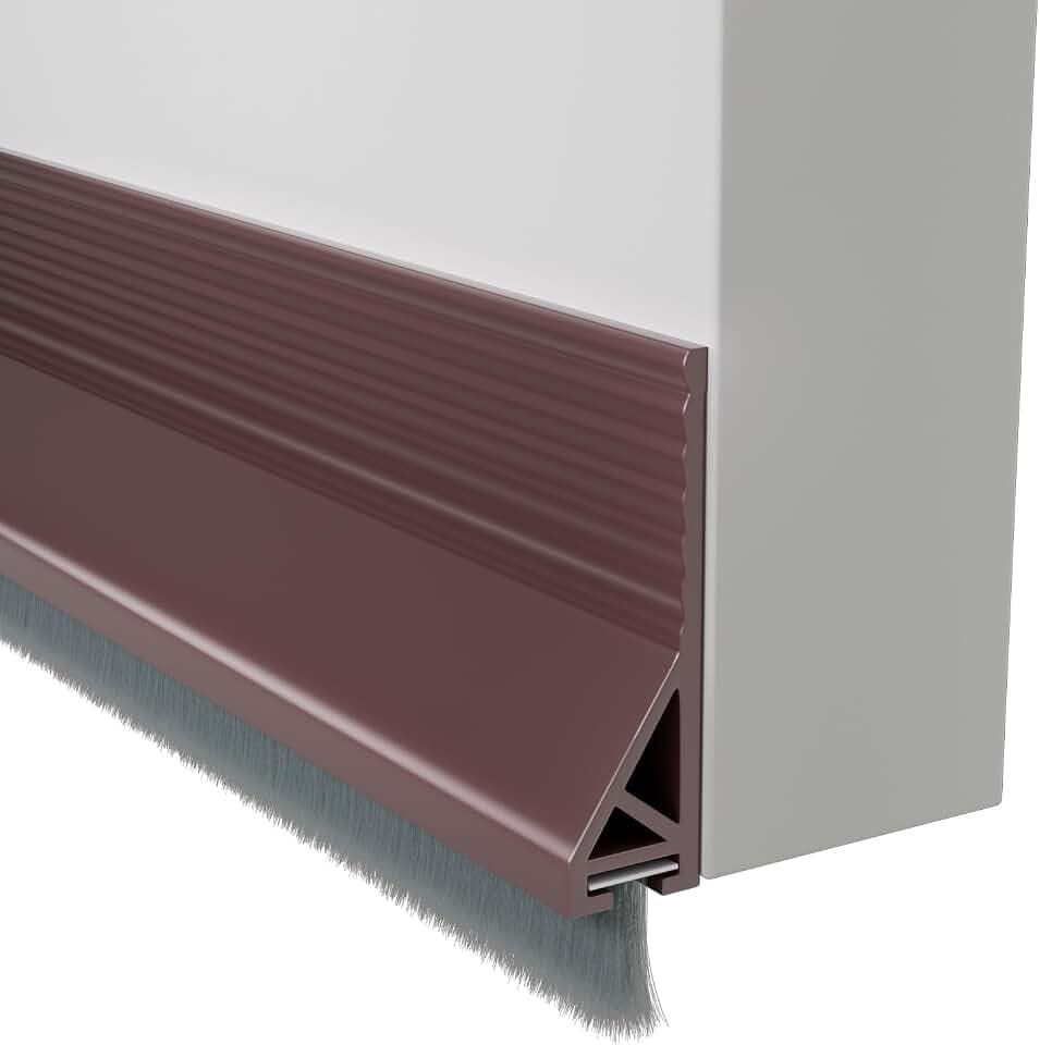 Door Draft Stopper with Brush, 39" Door Sweep for Bottom of Door, 1 Pack
