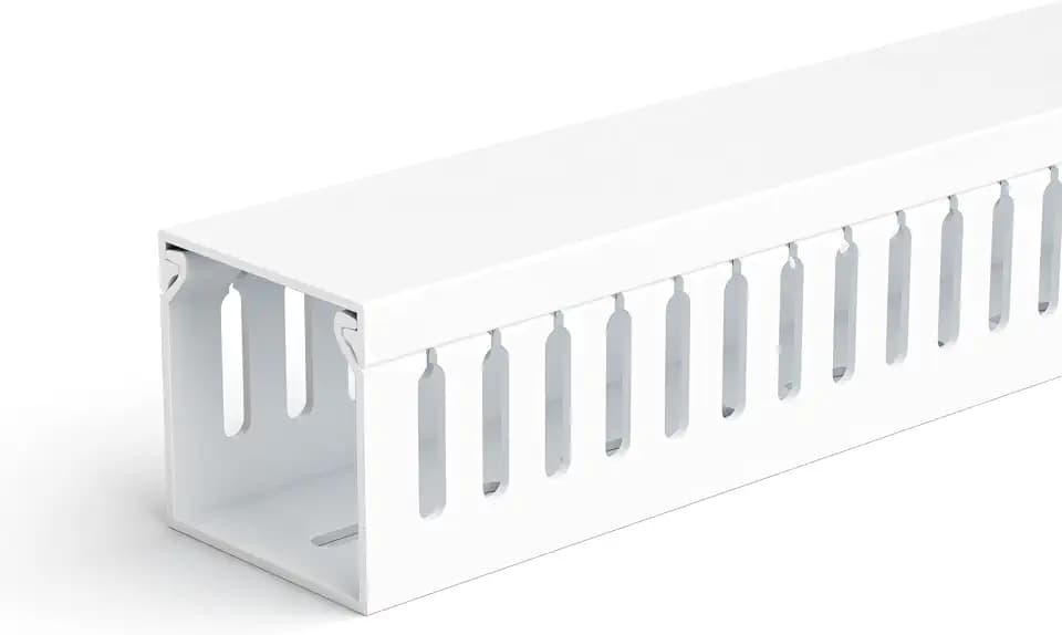 2" H x 2" W Cable Raceway, 99in Under Desk Wire Management Channel, White