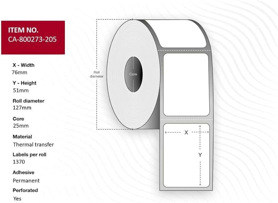 Capture Label Adressrollen 76 x 51 mm, Kern 25 mm