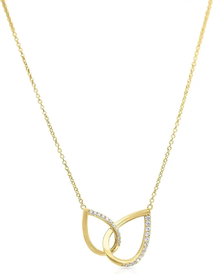 Ankra Damen-Collier aus 925 Sterling Silber mit Zirkonia rhodiniert Länge 45cm AKRJ-NL-0316