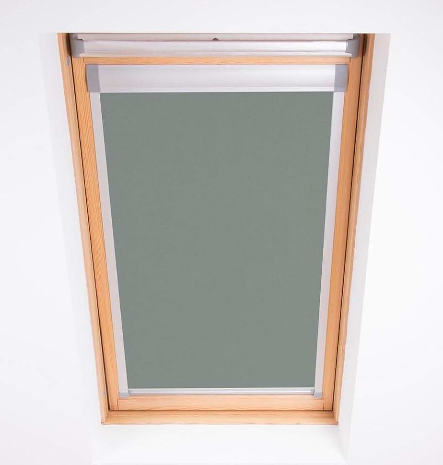Bloc Skylight Rollo 5 (78/98) für Fakro Dachfenster Blockout, Zinn, Dunkelgrau, B15 x H110 cm