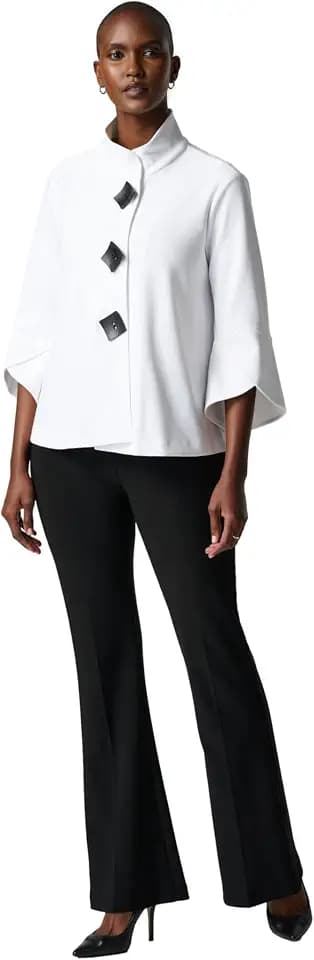 Joseph Ribkoff - Damen Anzughose Schwarz - Regular Fit - FR/ES 98 - Knopfleiste - Baumwollmischung - 5 Taschen - Suit - 1981874031