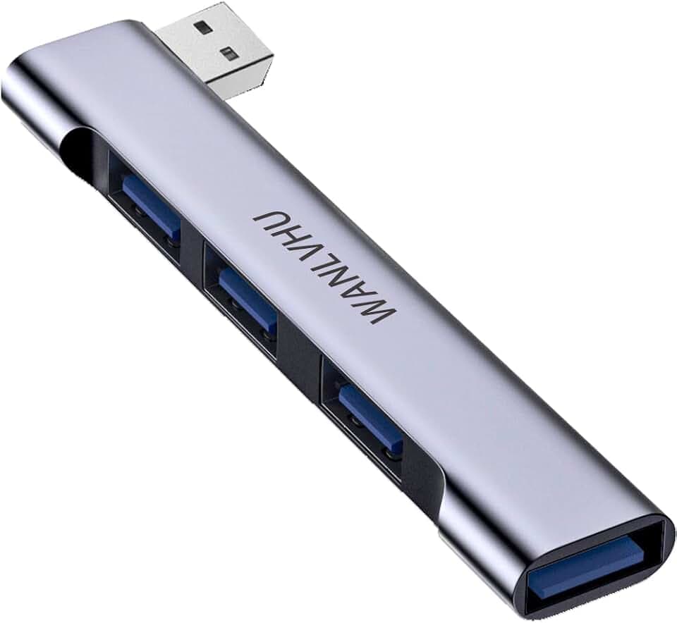 USB Hub for Laptop 4-Port, Portable USB 3.0 Hub USB Splitter, USB Multiport Adapter Expander for MacBook Air/Pro, Laptop, PC, Keyboard, Flash Drive, Mobile HDD (USB Hub for Left)