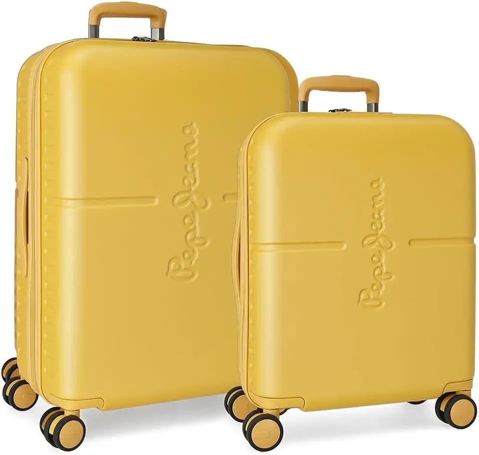 Pepe Jeans Highlight Koffer-Set, 48 x 70 x 28 cm, gelb, 48x70x28 cms, Kofferset