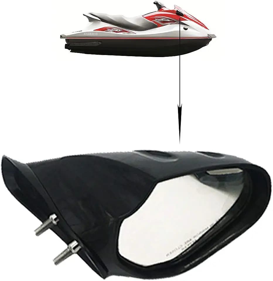 OEM WaveRunner Mirrors Compatible with Yamaha 2010-2014 VX(Deluxe, Sport, Cruiser) Right Hand Side, 2015-2016 V1 RH Mirror (Black, F2N-U596C-00-00)