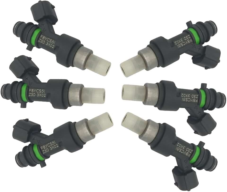 JESBEN 15710-66J00 6pcs Fuel Injectors 18 Holes Replacement for Suzuki Grand Vitara 2.7L-V6 2006-2008 FBYCS50 1571066J00
