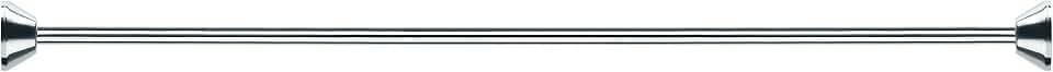 Spirella Teleskop Duschstange Duschvorhangstange, Teleskopstange Verstellbereich 125-220 cm, Ø12,7cm, Edelstahl - zum kleben oder bohren - mit passenden Duschvorhangringen