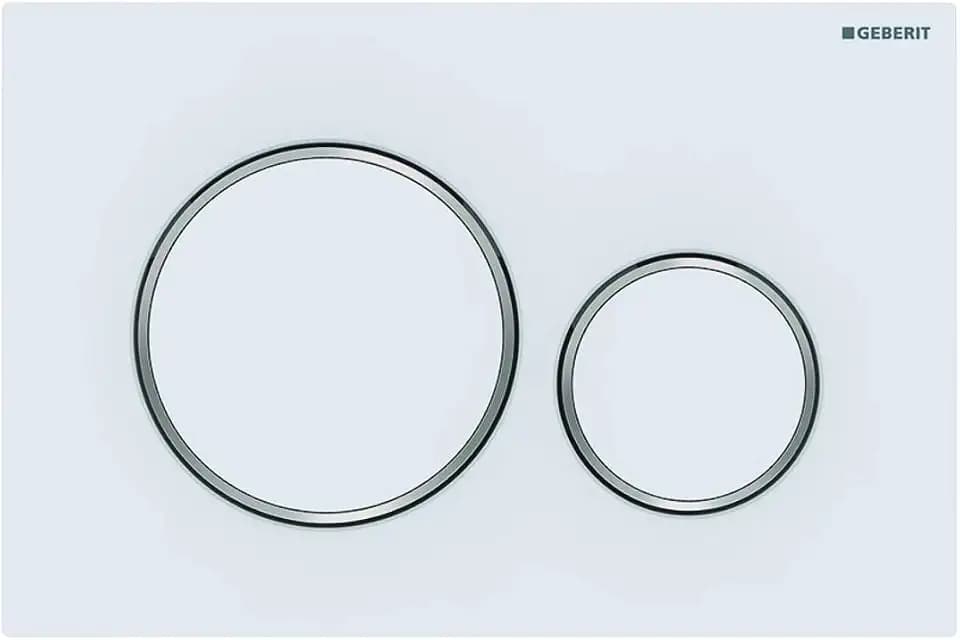 Geberit Sigma 20 Drückerplatte Matt Weiß/Chrom/Matt Weiß für UP720, UP320, UP300 und UP700