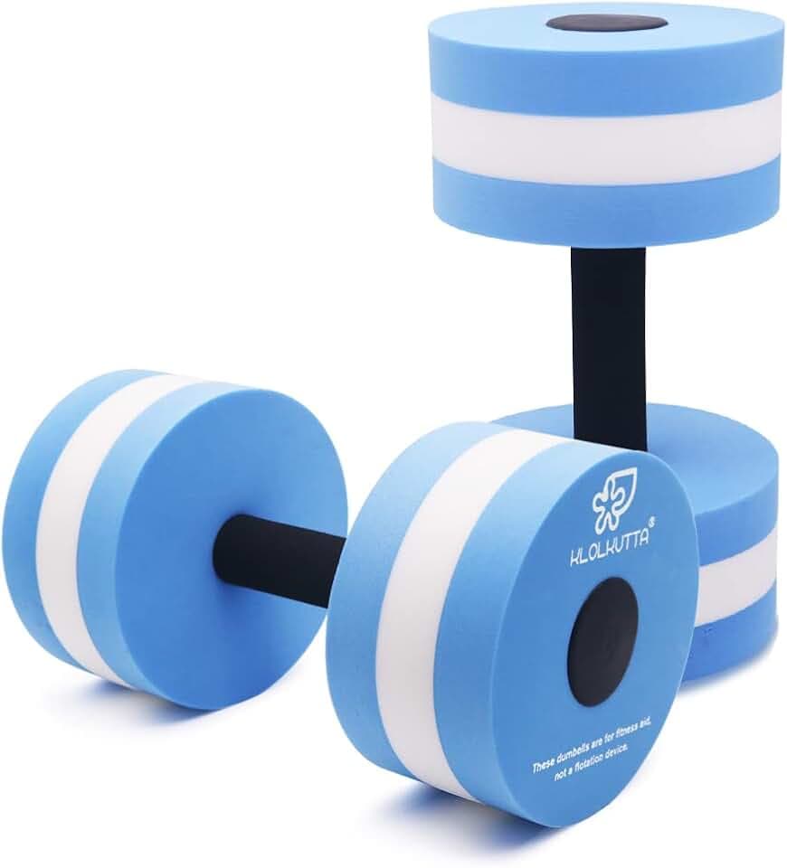 Water Dumbbells, Pool Weights for Water Exercise, 2 Pcs Aquatic Barbells