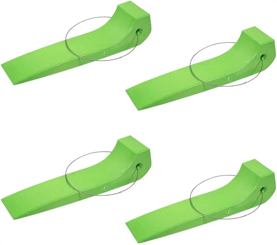 Mytee Products 4 Pack Car Tire Skates with Cable Handle for Tow Truck, Wreckers, & Roll Back Carrier - Safety Green 4,000 lbs WLL, Heavy-Duty Vehicle Towing Accessories for Auto Haulers