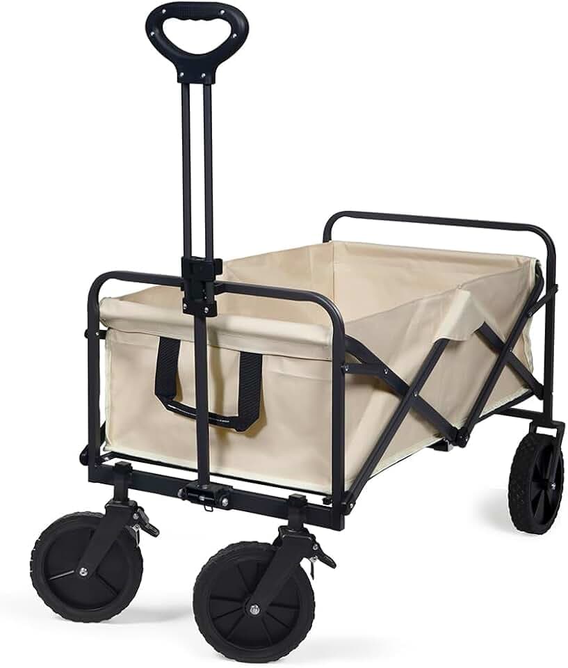 Livoo Faltbarer Transportwagen SEP137-89L, bis 120 kg, 360° Rotation, integrierte Bremsen