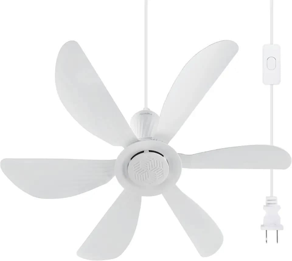 22.5" Plug in Ceiling Fan for Outdoor Gazebo Patio Canopy Tent