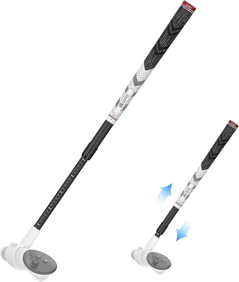 AMVR Verstellbarer Golfschlägeraufsatz Kompatibel mit Meta/Oculus Quest 3-Zubehör, Rutschfester VR-Golfgriffgriff für Golf +, 80-Grad-Design (Nicht für den Akku der Ladestation)