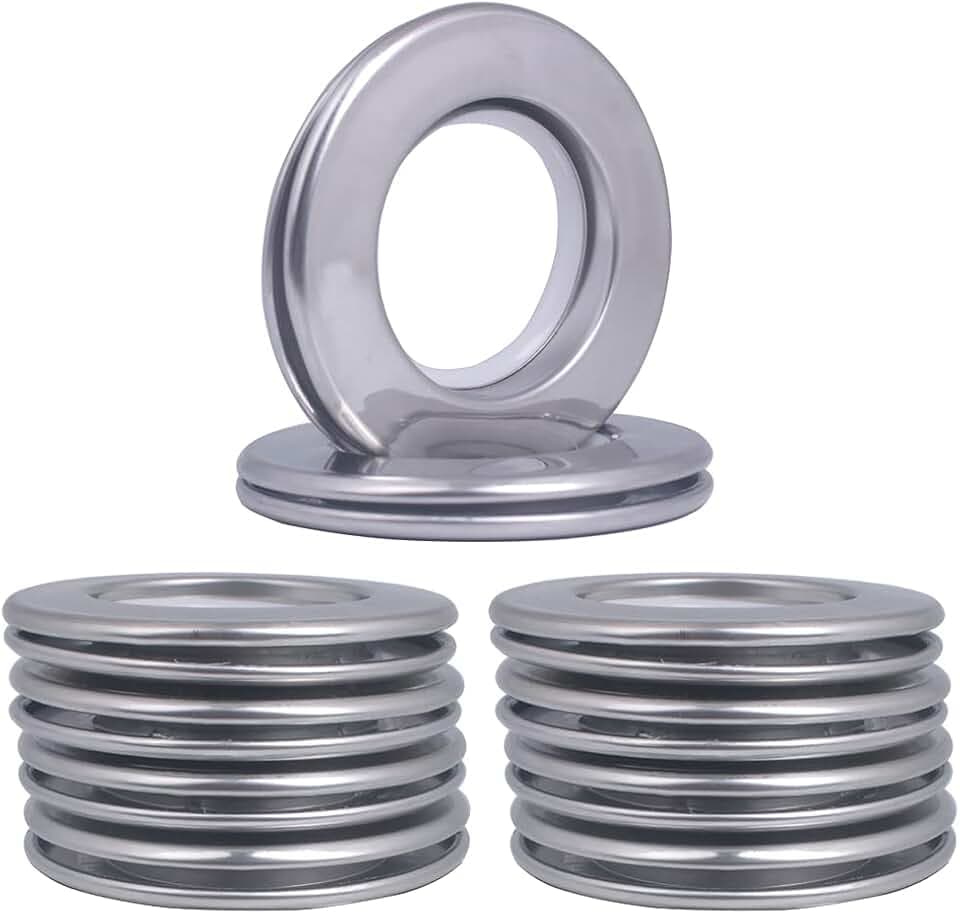 Gardinenringe zum Anklippen, 40 mm, Edelstahl, 10 Stück