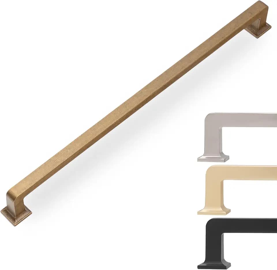 10 Pack 10 Inch Cabinet Pulls Antique Brass Kitchen Cabinet Handles Zinc Alloy Drawer Pulls Solid Cabinet Hardware