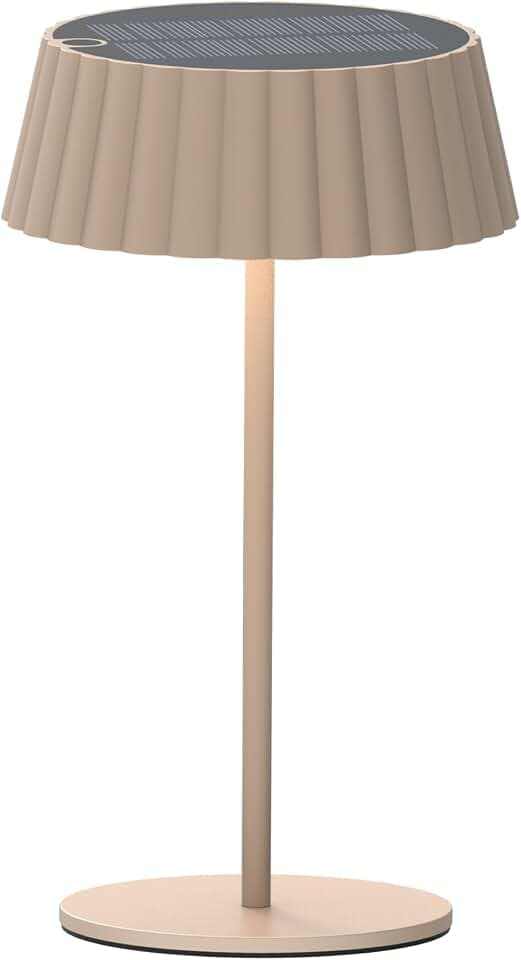 BOLD LED Solar-Tischleuchte - Dimmbare Akku Tischlampe Kabellos in Sand