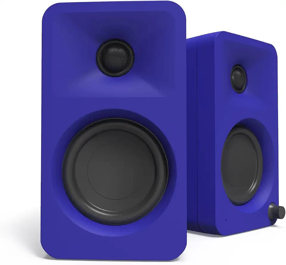 Kanto ORA 100W Powered Bi-amp Reference Desktop Computer Speakers w/Bluetooth 5.0 & USB-C | 100 Hz Crossover | Reference Quality Sound | Pair | Purple