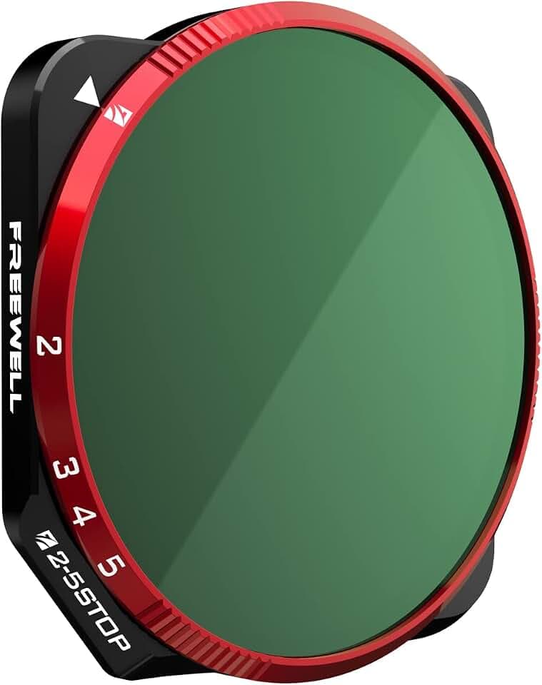 Freewell Variabler VND 2-5 Stop-Filter kompatibel mit Mavic 3/Mavic 3 Cine/Mavic 3E(Nicht Kompatibel mit Mavic 3 Classic/Mavic 3 Pro/Mavic 3 Pro Cine)